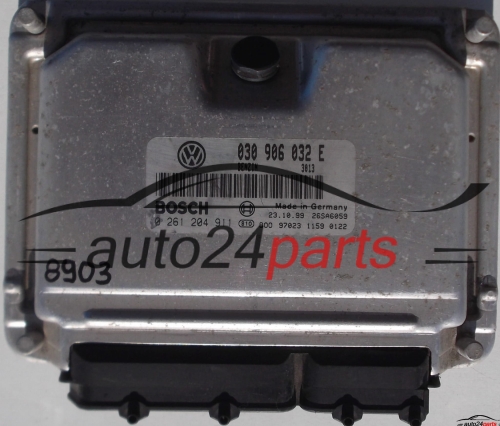 ECU ENGINE CONTROLLER VW VOLKSWAGEN LUPO 6X1 1.0, BOSCH 0 261 204 911, 0261204911, 030 906 032 E, 030906032E 