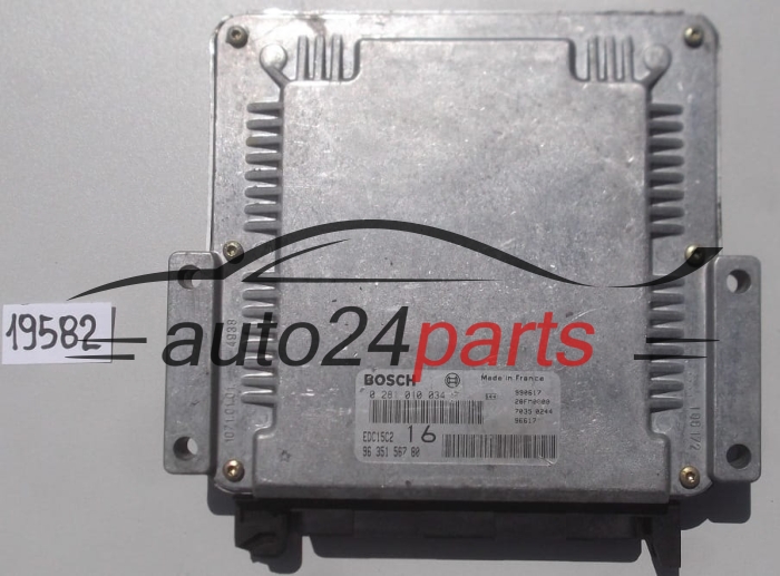 KOMPUTER STEROWNIK SILNIKA PEUGEOT 406 2.0 HDI BOSCH 0 281 010 034,  96 351 567 80