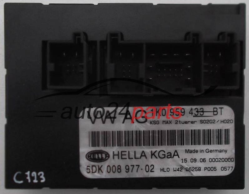 CENTRALKA MODUŁ KOMFORTU VW VOLKSWAGEN TOURAN, HELLA 1K0 959 433 BT