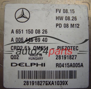 Calculateur Moteur MERCEDES Delphi R0415A005A, 28191827, A 651 150 08 26
