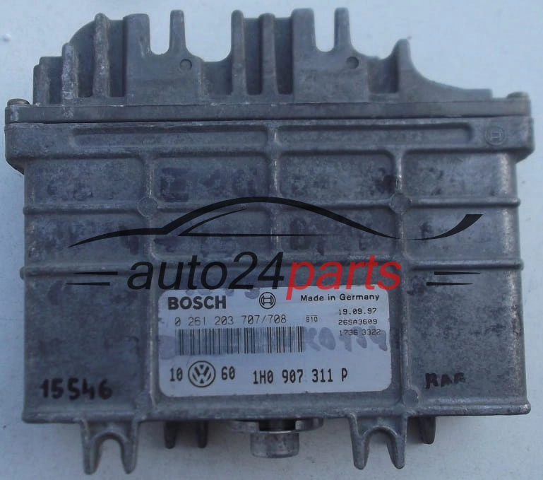 KOMPUTER STEROWNIK SILNIKA VW VOLKSWAGEN GOLF PASSAT BOSCH 0 261 203 707/708, 0261203707, 0261203708, 1H0 907 311 P, 1H0907311P