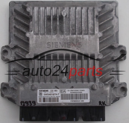 ECU CENTRALITA DE MOTOR  PEUGEOT 407 2.0 HDI  SW 9658345080, HW 9655041480