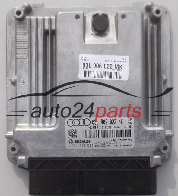 Μονάδα Ελέγχου Κινητήρα AUDI A4 2.0 TDI BOSCH 0 281 015 583,  03L 906 022 MK