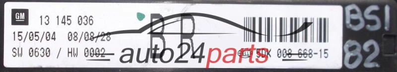 SKRZYNKA ELEKTRYCZNA PRZEKAŻNIKÓW I BEZPIECZNIKÓW MODUŁ NADWOZIA CENTRALKA KOMFORTU BSI OPEL GM 13 145 036 BR HELLA 5DK 008 668-15
