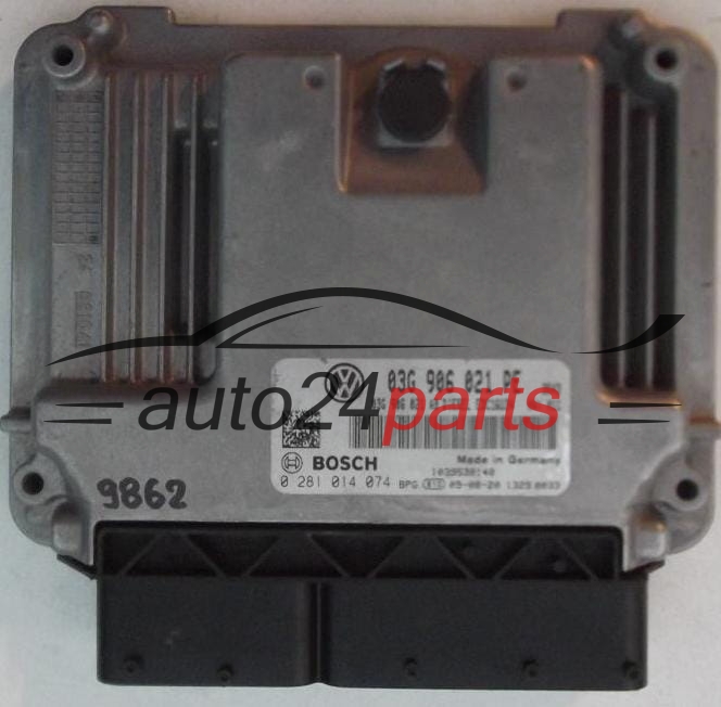 KOMPUTER STEROWNIK SILNIKA VW VOLKSWAGEN CADDY 1.9 TDI BOSCH 0 281 014 074, 0281014074, 03G906021PE, 03G 906 021 PE, 03G906021AB, 03G 906 021 AB, DIESEL EDC16U34 3543