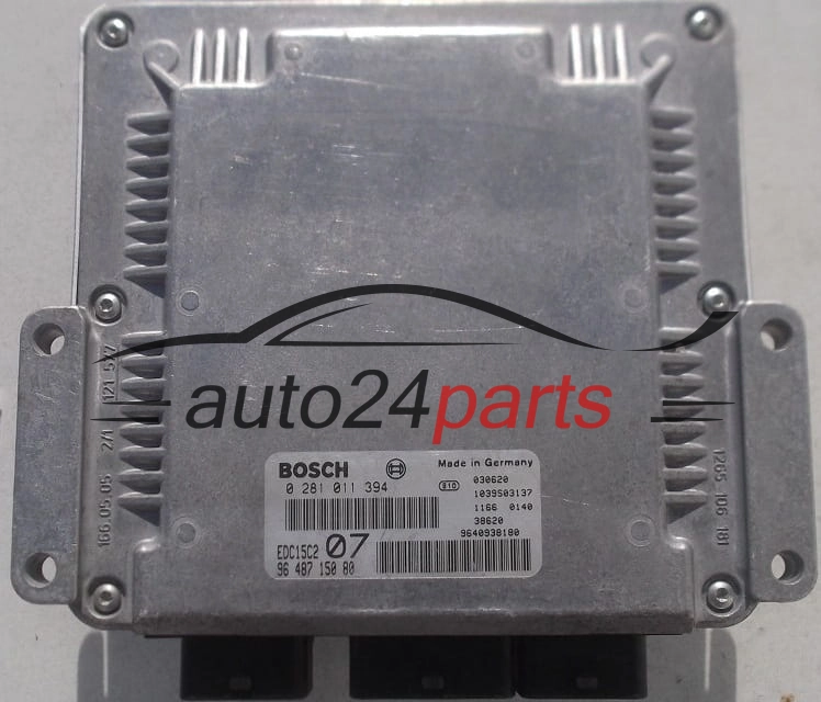 Μονάδα Ελέγχου Κινητήρα CITROEN C5 2.0 HDI BOSCH 0 281 011 394, 0281011394, 96 487 150 80, 9648715080, EDC15C2 