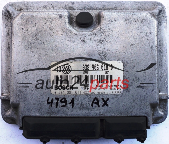 CENTRALINA DO MOTORE VW VOLKSWAGEN GOLF 1.9 TDI AGR 038 906 018 D