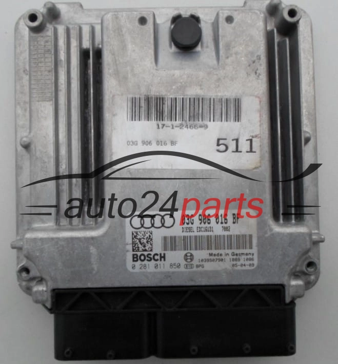 Calculateur Moteur AUDI A6 2.0 TDI BOSCH 0 281 011 850, 03G 906 016 BF