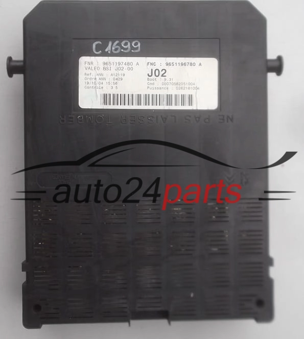 Centralina modulo comfort CITROEN PEUGEOT 9651197480A, 9651196780A