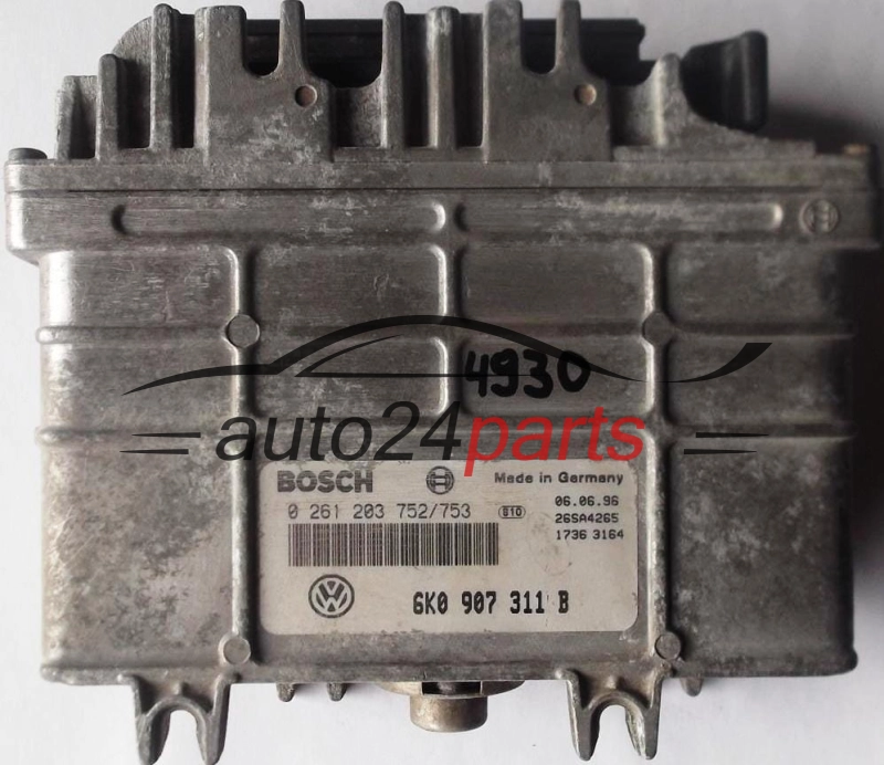 ECU ENGINE CONTROLLER SEAT CORDOBA 1.6 6K0907311B, 6K0 907 311 B, BOSCH 0261203752/753, 0 261 203 752, 0 261 203 753