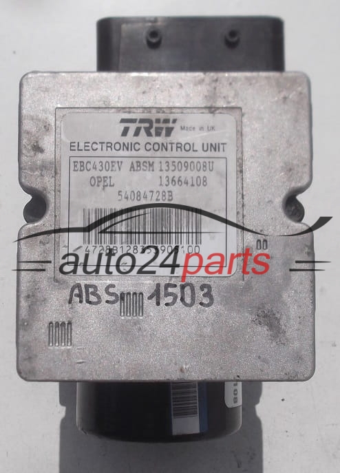 ABS VECTRA C SIGNUM 13172568 TRW, 13664108, 54084728B, 13509008U CONTROLLER PUMP BRAKE ECU PART CONTROL UNIT MODULE OPEL CHEVROLET