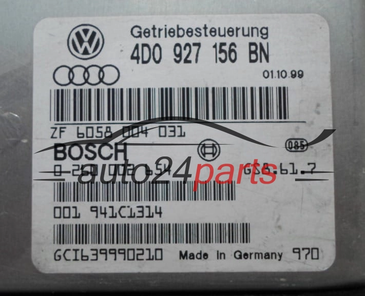 Ecu Caja de cambios automática AUDI S8 D2 BOSCH 0260002654, 4D0927156BN 