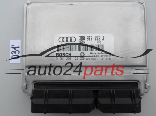 KOMPUTER STEROWNIK SILNIKA AUDI A4 A6 2.4 BOSCH 0 261 206 122, 3B0 907 552 J