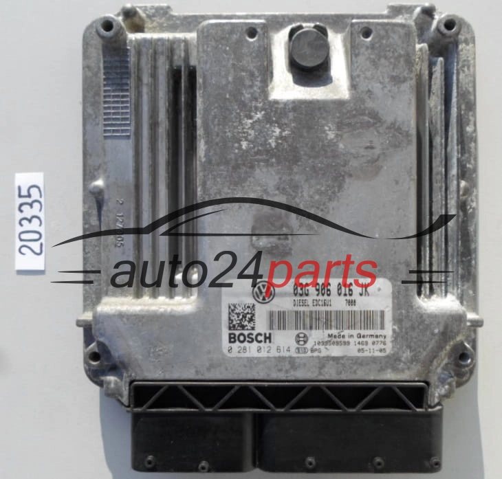 KOMPUTER STEROWNIK SILNIKA VW VOLKSWAGEN JETTA 1.9 TDI BOSCH 0 281 012 614 , 0281012614, 03G 906 016 JK, 03G906016JK