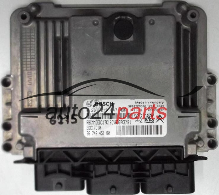 Calculateur Moteur CITROEN PEUGEOT 1.6 HDI BOSCH 0 281 015 847,  96 742 451 80