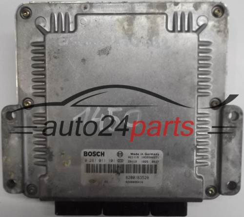 ECU CENTRALITA DE MOTOR RENAULT LAGUNA 1.9 DCI F9Q BOSCH 0281011101, 0 281 011 101, 8200163528, 8200095416, 1039S00271 