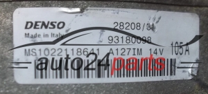 Alternateur  1.9 CDTI OPEL ASTRA VECTRA SIGNUM ZAFIRA DENSO MS1022118641, 93180098
