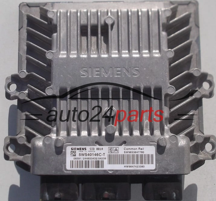 Μονάδα Ελέγχου Κινητήρα CITROEN BERLINGO PEUGEOT PARTNER 2.0 HDI SIEMENS 5WS40146C-T, 5WS40146CT, SW9653647780, HW9647423380, SID 801A