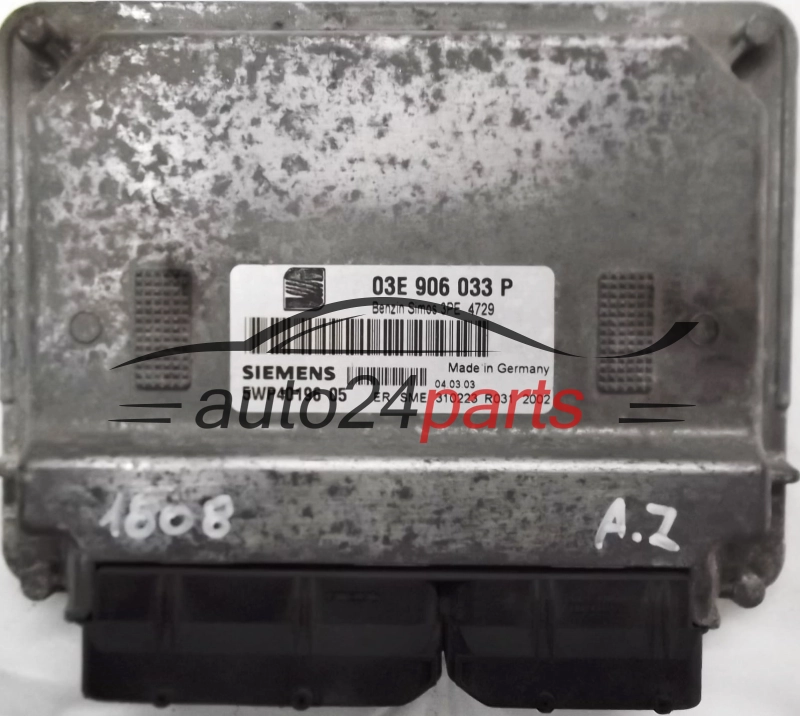 Centralita de motor Seat Ibiza Cordoba 1.2 AZQ 03E906033P Siemens 5WP40196 Benzin Simos 3PE 4729