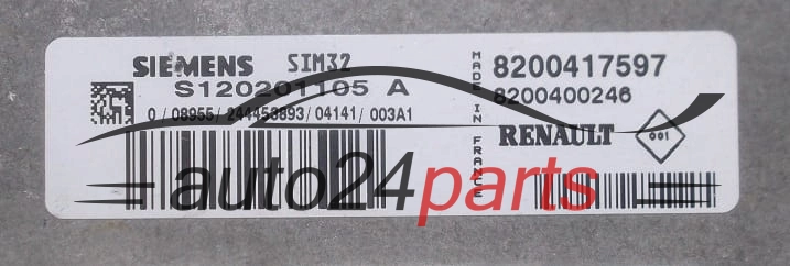 Μονάδα Ελέγχου Κινητήρα RENAULT CLIO SIEMENS  S120201105A, 8200417597