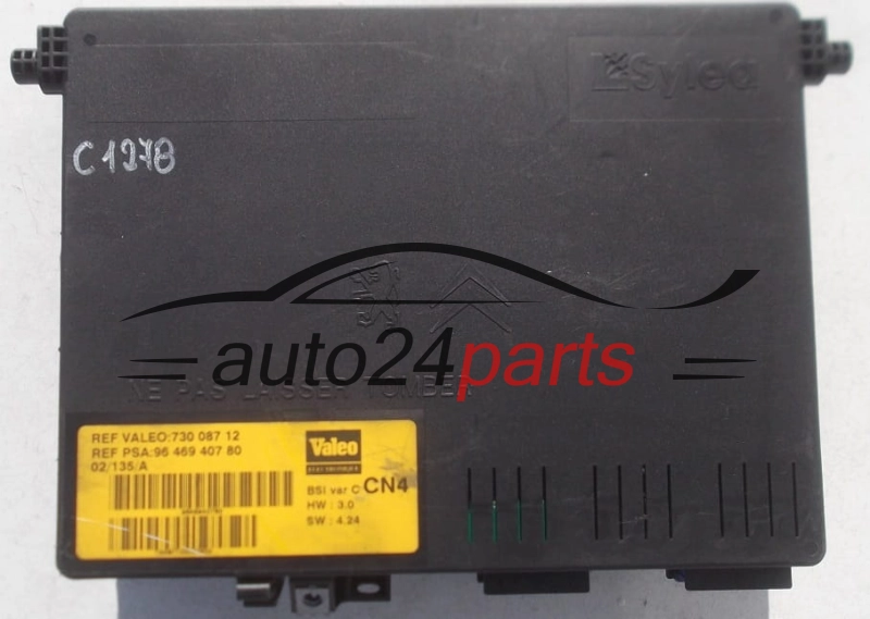 CENTRALKA MODUL BSI CITROEN PEUGEOT VALEO 730 087 12, 73008712, 96 469 407 80, 9646940780, CN4 