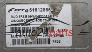 Μονάδα Ελέγχου Κινητήρα FIAT 500 1.3 JTD MAGNETI MARELLI MJD 6F3.B1