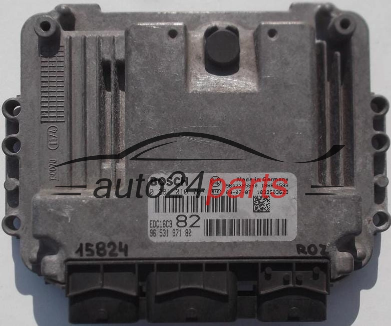 CENTRALINA MOTORE PEUGEOT 206 1.4 HDI BOSCH 0281010707, 0 281 010 707, 9653197180, 96 531 971 80, 9647785580, EDC16C3 82 SOFT 1039S03623