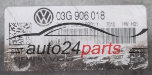 CALCULATEUR MOTEUR VOLKSWAGEN PASSAT 2.0 TDI SIEMENS VDO 5WP45500AF, 03G906018, DIESEL SIMOS PPD1.1 