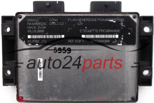 KOMPUTER STEROWNIK SILNIKA CITROEN PEUGEOT 1.9 D R04080023C, 9643294980, 9639587680 - 5959