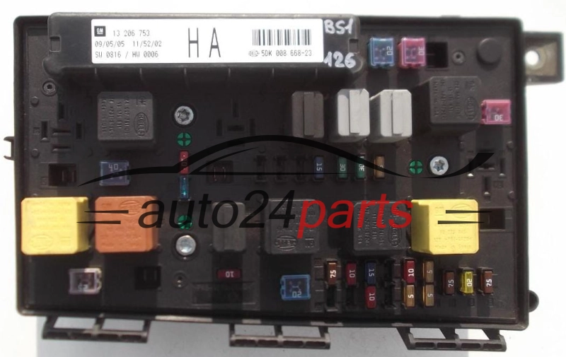 ELEKTRISCHER KASTEN SICHERUNGKASTEN SICHERUNG UND RELAIS STROMKASTEN RELAISKASTEN OPEL GM 13 206 753 HA HELLA 5DK 008 668-23
