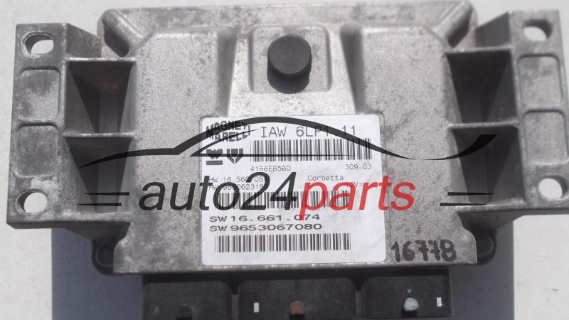 KOMPUTER STEROWNIK SILNIKA CITROEN PEUGEOT 2.0 IAW 6LP1.11, IAW6LP111, 16.560.054, 16560054, 9650623180, 16.661.074, 16661074, 9653067080