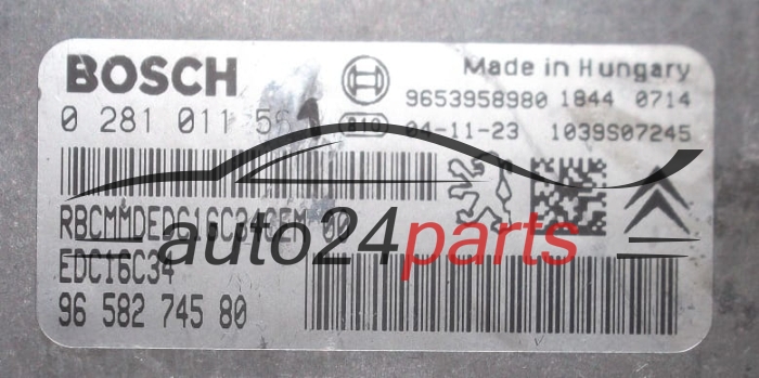 Μονάδα Ελέγχου Κινητήρα CITROEN C5 1.6 HDI BOSCH 0 281 011 561