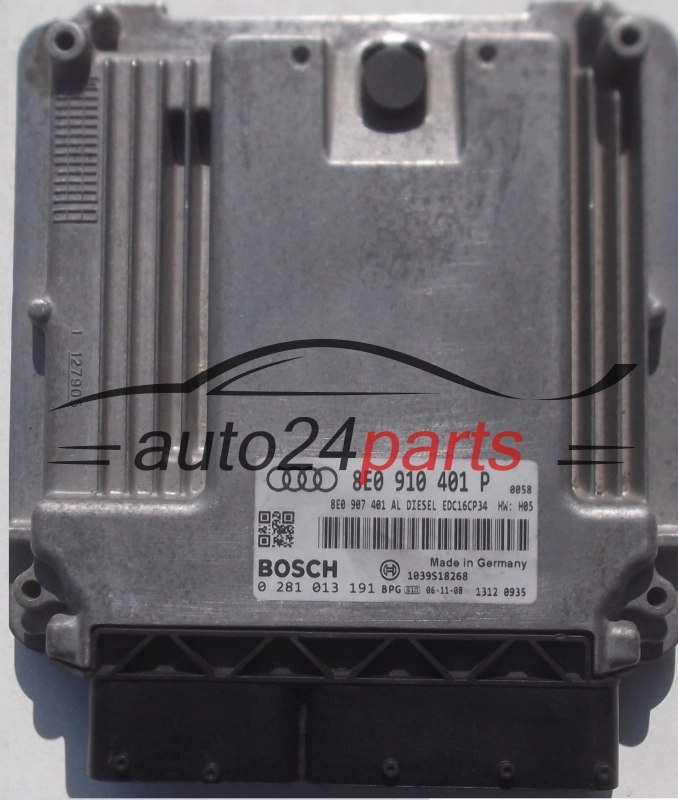 ECU ENGINE CONTROLLER AUDI A4 3.0 TDI 8E0910401P, 8E0907401AL, BOSCH 0281013191