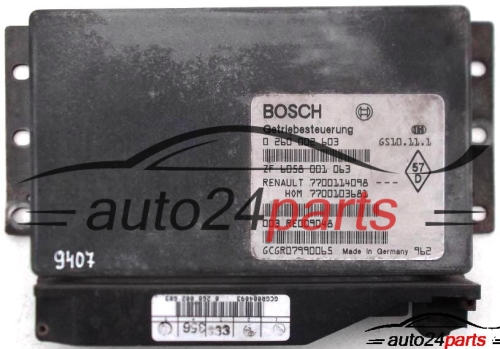 ECU AUTOMATIC GEARBOX RENAULT ESPACE III, BOSCH 0 260 002 603, 0260002603, HOM7700103681, 7700114098