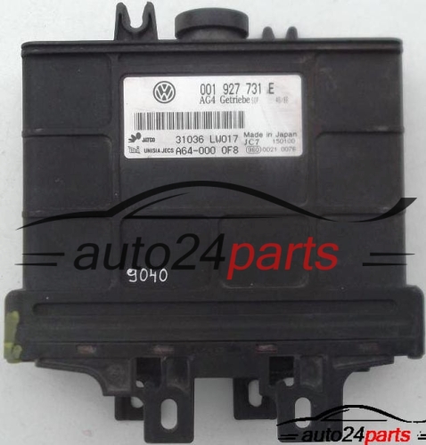 ECU AUTOMATIC GEARBOX VW VOLKSWAGEN POLO 1.4 16V, 001 927 731 E, 001927731E, 31036 LW017, 31036LW017, A64-000 0F8, A640000F8