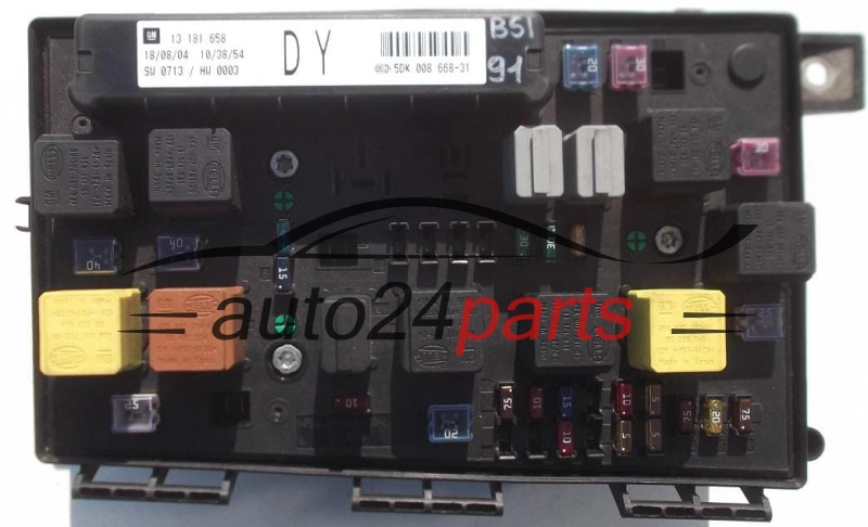 FUSE RELAY BOX ELECTRICAL COMFORT CONTROL MODULE BODY OPEL GM 13 181 658 DY HELLA 5DK 008 668-31