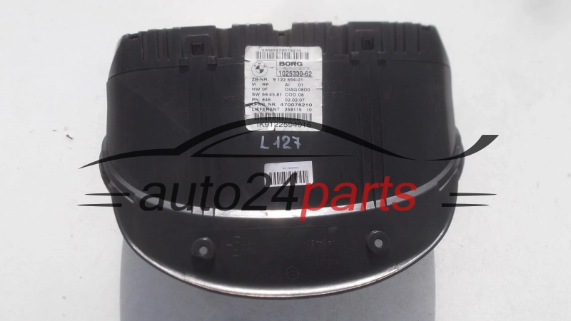 QUADRO STRUMENTI CRUSCOTTO CONTACHILOMETRI BMW 3ER 320i JOHNSON CONTROLS 1025330-62, 102533062, 9 122 594-01, 912259401, IK9122594015