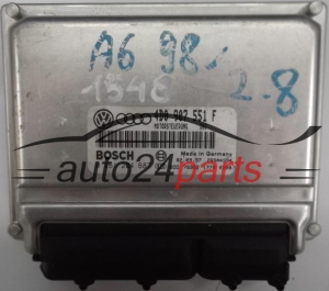 ECU ENGINE CONTROLLER AUDI A4 A6 2.8 QUATTRO 4D0907551F, 4D0 907 551 F, BOSCH 0261204687, 0 261 204 687 MOTORSTEUERUNG D02 26SA4994 