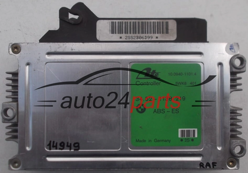 ECU CONTROLLER ABS BMW E36 ATE Controller 5WK8 401, 5WK8401, 10.0940-1101.4, 10094011014, 34.52-1 138 219, 34521138219