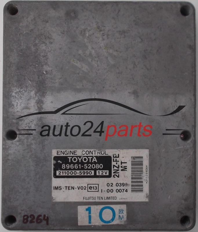 KOMPUTER STEROWNIK SILNIKA TOYOTA YARIS 1.3 89661-52080 2NZ-FE, 8966152080, 211000-5990, 2110005990 