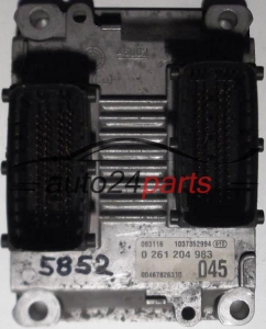 ECU ENGINE CONTROLLER FIAT PUNTO 1.2 16V BOSCH 0261204983, 0 261 204 983, 1037352994, 00447826310, 44782631 