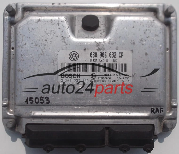 CENTRALINA DO MOTORE VW VOLKSWAGEN LUPO 1.0 AUC 030906032CP, 030 906 032 CP, BOSCH 0261207199, 0 261 207 199, BENZIN ME7.5.10 4702, 1039S01131