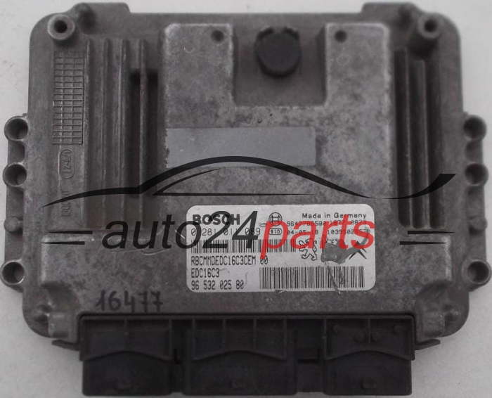CENTRALINA MOTORE PEUGEOT 206 1.4 TDI BOSCH 0 281 011 089, 0281011089, 96 532 025 80, 9653202580