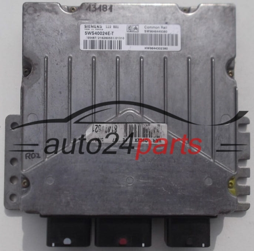 CENTRALINA DO MOTORE CITROEN PEUGEOT SIEMENS 5WS40024E-T, 5WS40024ET, SW 9646449380, HW 9644302380