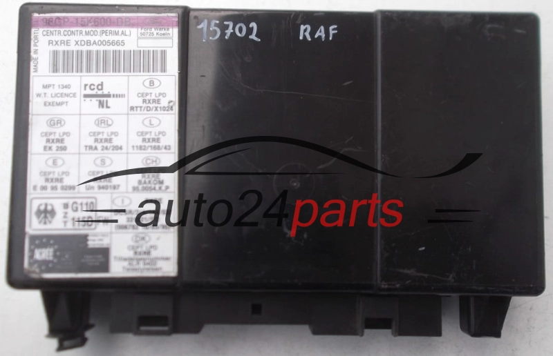 MOTORSTEUERGERÄT ECU STEUERGERAT FORD 96GP-15K600-DB, 96GP15K600DB
