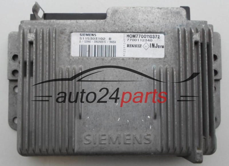Μονάδα Ελέγχου Κινητήρα RENAULT CLIO 1.4 SIEMENS S115303102 B,  HOM 7700110372, 7700112340