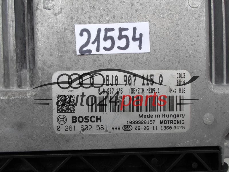 AUDI TTS 2.0 TFSI BOSCH 0 261 S02 581, 0261S02581, 8J0 907 115 Q, 8J0907115Q, MED9.1