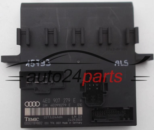 KOMFORTSTEUERGERÄT AUDI A8 TEMIC 00007898B2, 4E0 907 279 E, 4E0907279E