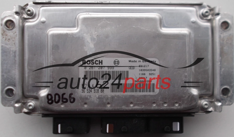 KOMPUTER STEROWNIK SILNIKA CITROEN C2 1.6 BOSCH 0 261 207 999, 0261207999, 96 534 918 80, 9653491880, 9648002280, ME7.4.4 62