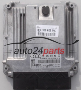 ECU CENTRALITA DE MOTOR  AUDI A4 2.0 TDI BOSCH 0 281 015 583,  03L 906 022 MK